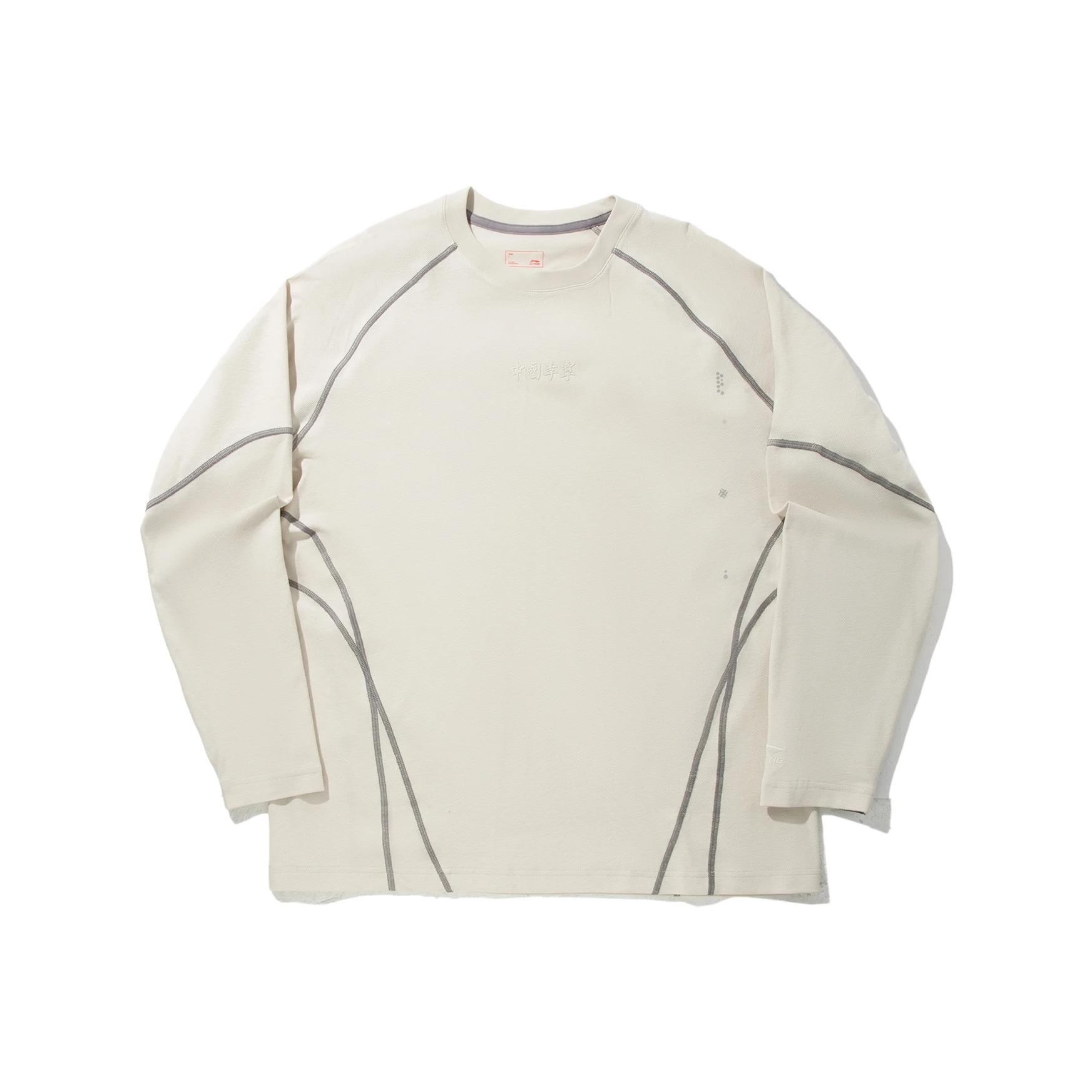 

Li Ning Модная спортивная серия Цветной блок Свободный крой Футболка с длинным рукавом Унисекс Топы ATLV297-4 S