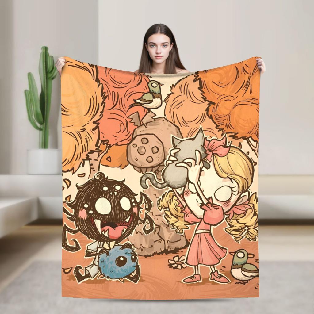 Don't Starve Survivalspiel Samtdecke Modische Decken Monster für Teppichstück Gestrickte Modische Decke Büro Leicht Atmungsaktiv