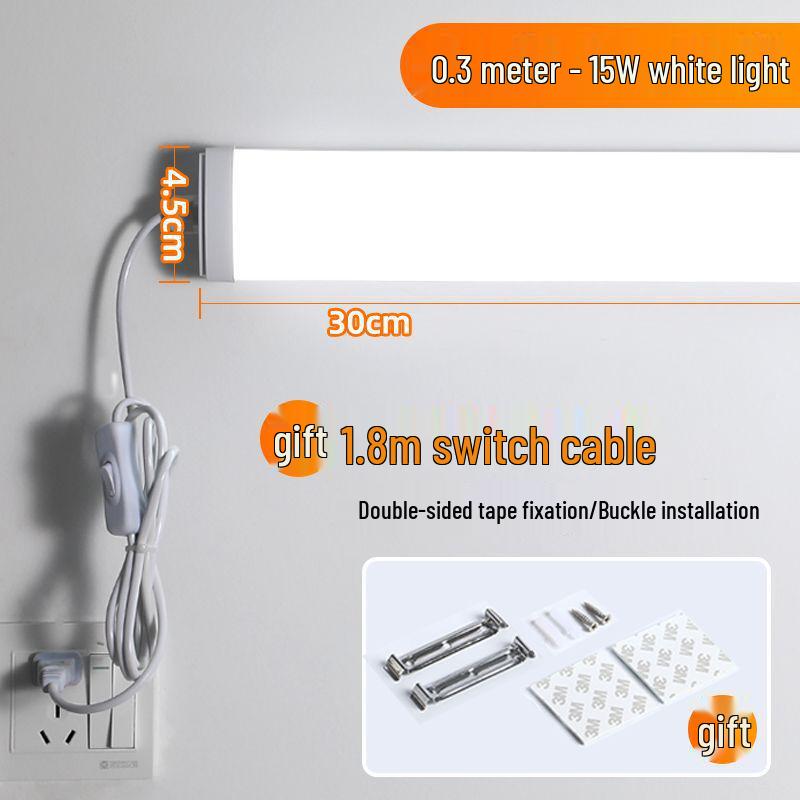 

Водонепроницаемый светодиодный светильник для туалетного столика и кухни с вилкой - Трехзащищенная интегрированная люминесцентная трубка