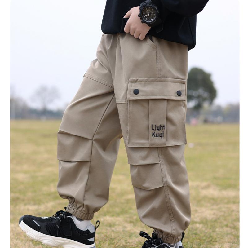 Boys trousers new waterproof trousers middle and older children mountaineering rushing trousers fashion trend trousers