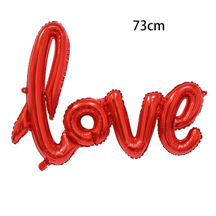 LOVE Letter Foil Balloon Lipstick Red Lip Foil Balloon Anniversary Wedding Valentine's Day Birthday Party Decoration Bridal Ball