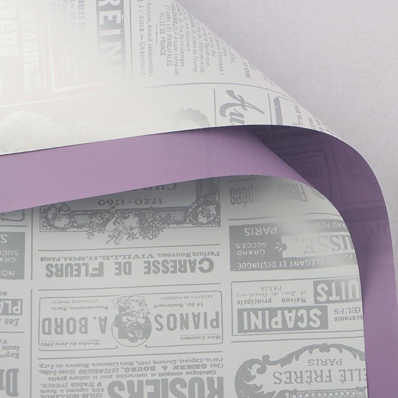 

20 шт. Водонепроницаемая цветочная упаковочная бумага Двусторонняя Элегантная с принтом букв Материал для упаковки букетов Упаковочная бумага для букетов