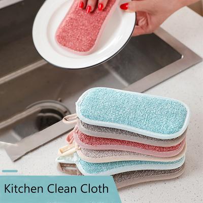 Mode Mikrofasertuch Küche Topf Schüssel Antihaftöl Beschädigt Nicht Küche Geschirrspülen Herd Ölfrei Handliches Werkzeug Topfwaschlappen Verdickt