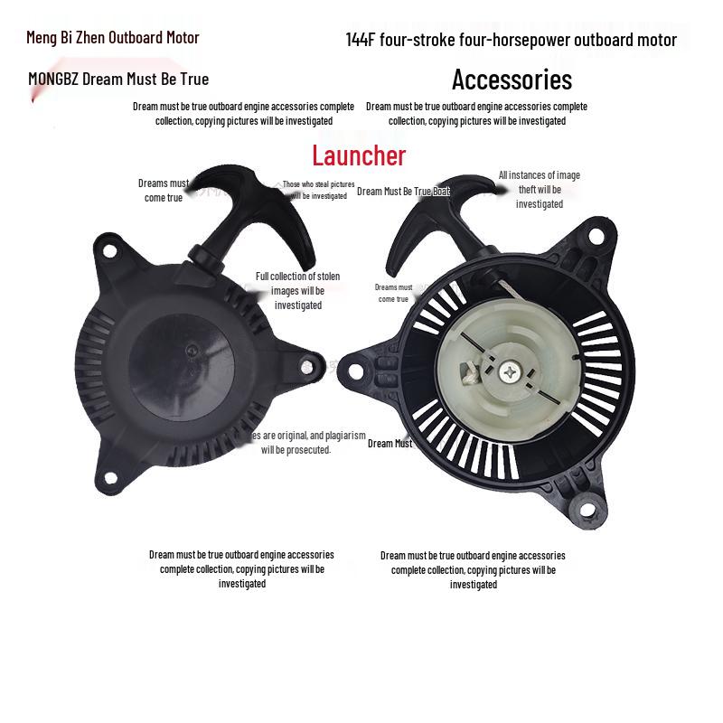Four-Stroke 4HP Outboard Motor Parts: Propeller, Carburetor, Starter, Throttle Cable, Gearbox, Clutch, Cylinder