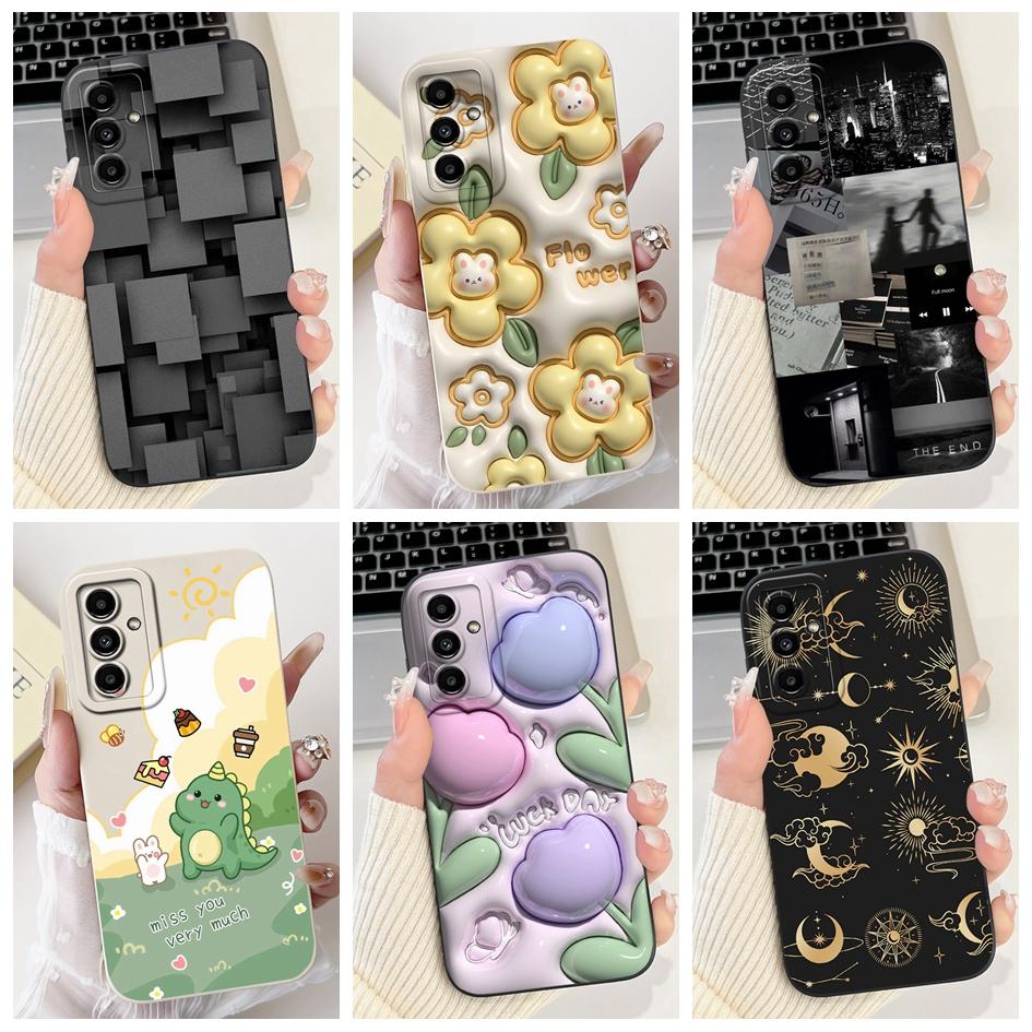 Case For Samsung A04S Cover Popular Flower Camera Protection Soft Silicone Phone Case For Samsung Galaxy A04 A04s A04e TPU Funda