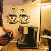 Iubire Creativă Cupă De Cafea Autocolante De Perete Pentru Decorare Fundal Cafenea Tapet Bucătărie Înfrumuseța Decorul Casei Decalcomanii autoadezivi
