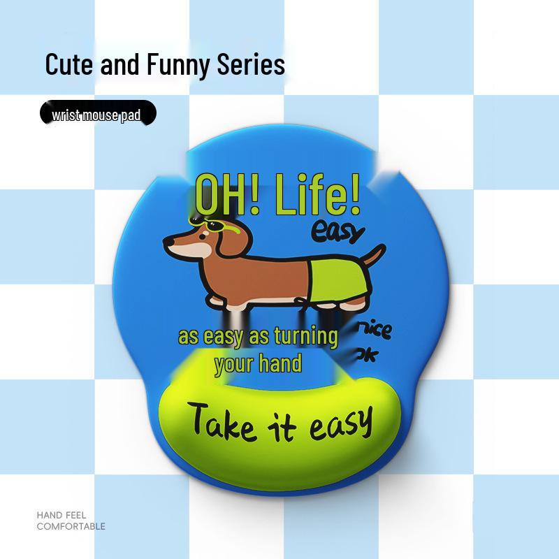 

Customized Cartoon Gel Wrist Rest Mouse Pad - Thick, Non-Slip, Comfortable