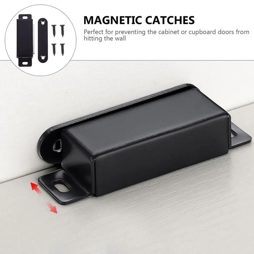 Magnetic Door Catch Wardrobe Cabinet Latch Strong Heavy Duty Kitchen Cupboard Magnets 40kg Door Furniture Hardware Door Stopper