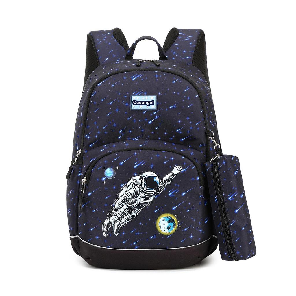 Mok Lightweight Double Shoulder School Backpack & Pencil Case Set for Girls, Grades 1-6