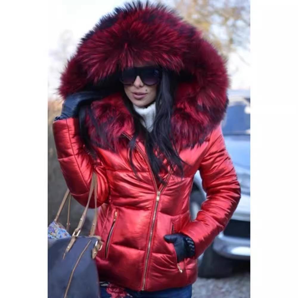 New Autumn and Cold Season Women's Cotton-padded Jackets, Down-padded Jackets, Short Hooded Women Large Size Cotton-padded Jackets