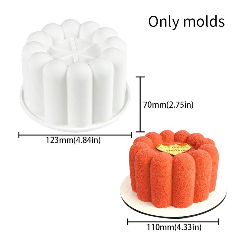 Food Grade Silicone Mousse Molds Round Square Heart-shaped Pentagram Shaped Cake Molds Reusable Baking Cake Molds Kitchen Tool