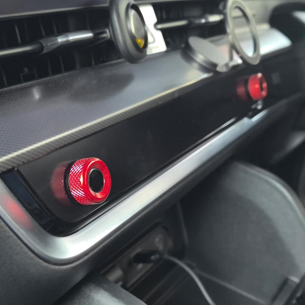 YOUTOOCAR 2PCS Aluminum Alloy AC Adjustment Knob Covers Compatible with Kia Sportage 2023–2025 Kia EV6 2022–2024 Kia Carnival 2022–2024
