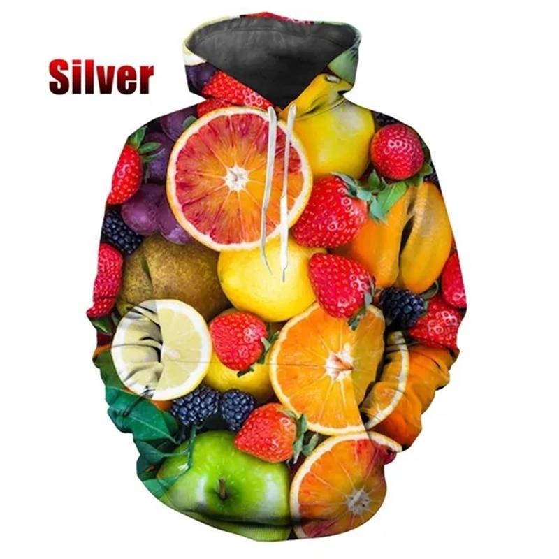 New Fashion Autumn And Winter Sweatshirts Pullover 3d Fruit Print Hoodie Men Unisex Cool Fashion Long-sleeved Hoodies Top