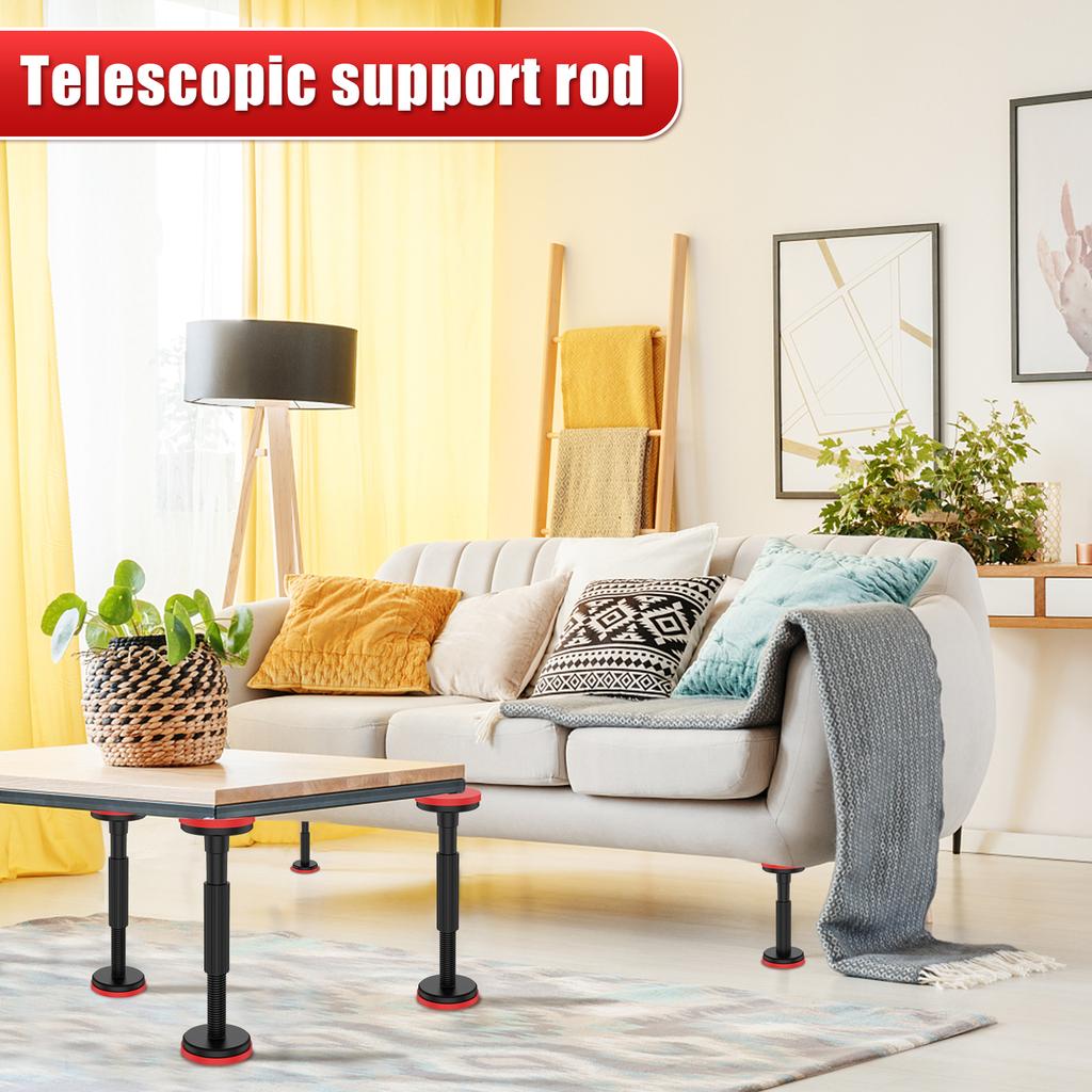 2/4/6Pcs Telescopic Support Rod Nylon Cabinet Adjustable Support Pole 200kg Weight Capacity High Hardness Sink Support Bracket