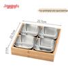 Hotpot Prep Tray with Stainless Steel Inserts