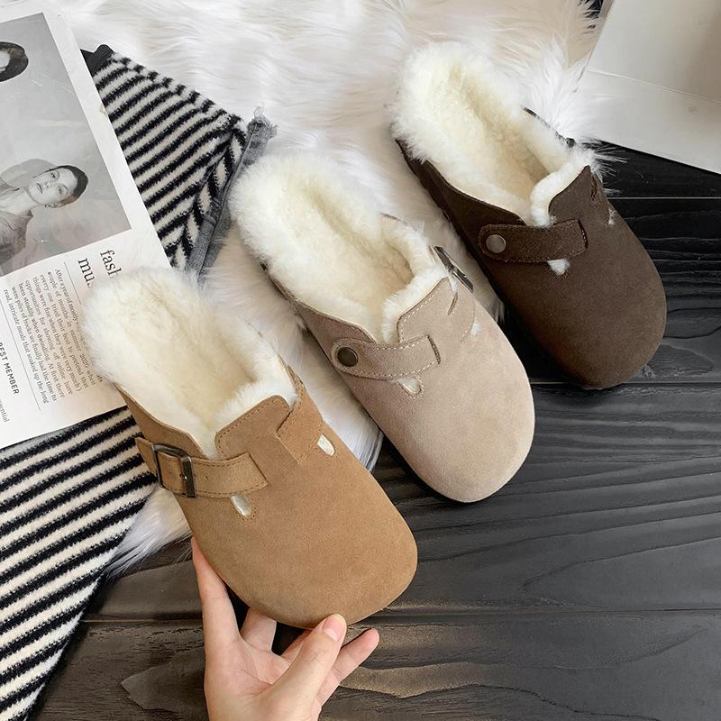 Women Casual Plush Slippers Comfort Warm Home Slippers Ladies Bedroom Shoes Footwear