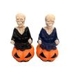 Moving Head Ghost Skeleton Ornament Resin Pumpkins Skeleton Figurines  Micro Landscape Ornaments
