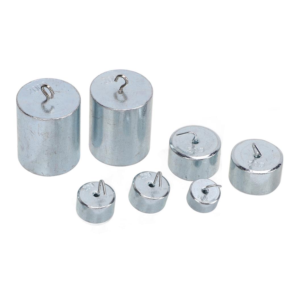 סט משקולות תלייה 7 יחידות 10 גרם 20 גרם 50 גרם 200 גרם סט משקולות תלייה מפלדת כרום לבית ספר למעבדה