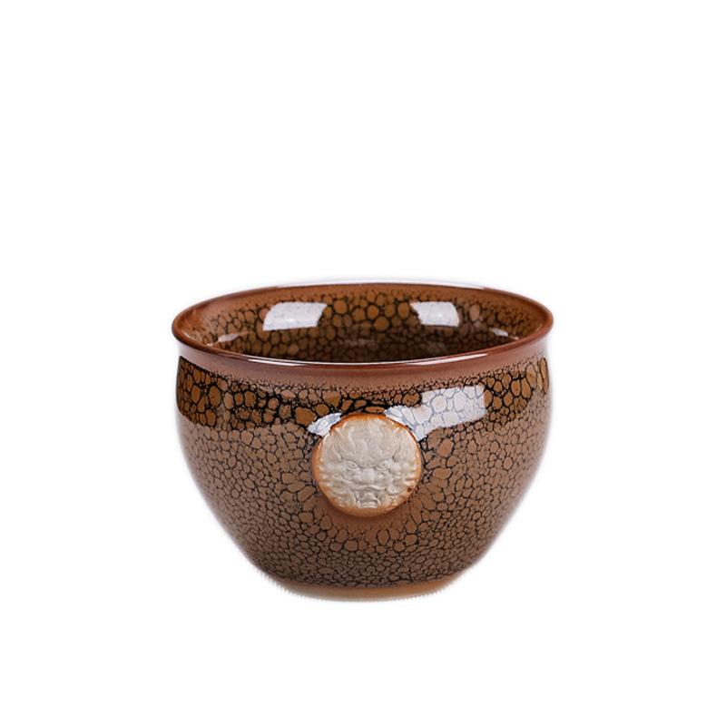 Zhugu Jianzhan Bowl Ceramic Large Master Tea Dragon Head Retro Tasting Cup Jilu Blue Internet Celebrity Sing