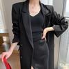 Spring Autumn Fashion Trench Coat For Women Double Breasted Long Black Windbreaker Suit Jackets