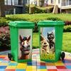 Yousheng Mülleimer Aufkleber Lustiges Cartoon Tier Mülltonnen Aufkleber Selbstklebend Süßer Affe Huhn Katze Aufkleber für Tür Mülleimer Tonnen Einfahrt Garten