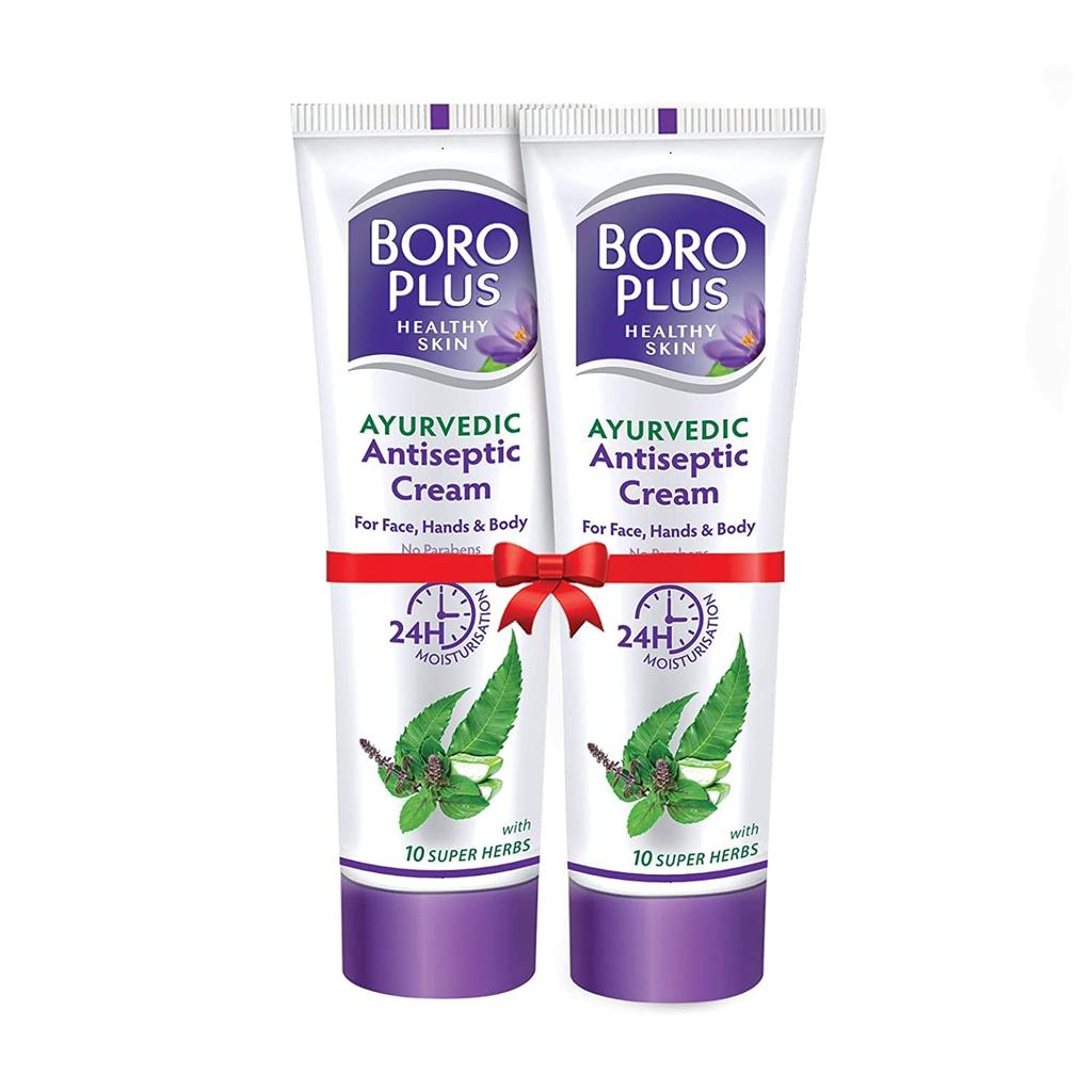 Boroplus Antiseptic Cream 80 Ml Pack Of 2 Ayurvedic Ointment For Normal Skin Soft Moisturising Daily Protection For Cuts Scratches And Burns