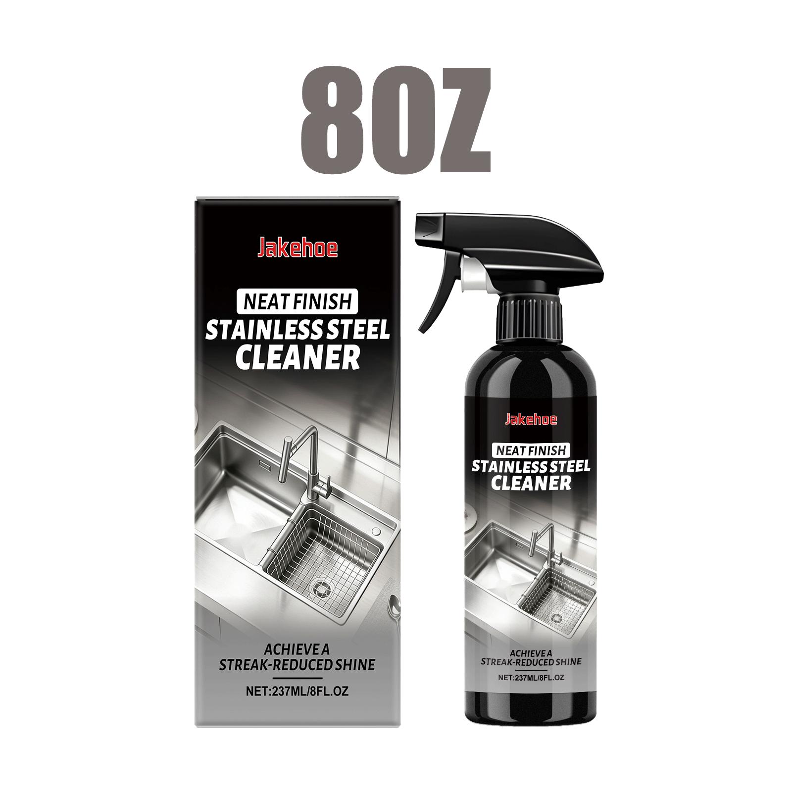 Stainless Steel Cleaner Spray Polish Kitchen Appliance Refrigerator Sink Oil Stain Remover Anti Fingerprint Streak Free 237ml 8OZ