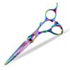 6.0-Inch NIPSON Color Pattern Double Ring Hair Cutting Scissors: Straight, Serrated, and Thinning Shears