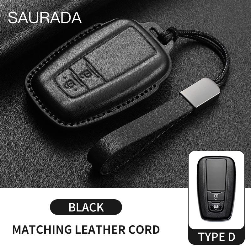 Genuine leather Car Key Case Fob For S5 Prius Camry Corolla C-HR RAV4 Land Cruiser 200 Prado Yaris Protector Accessories JH5