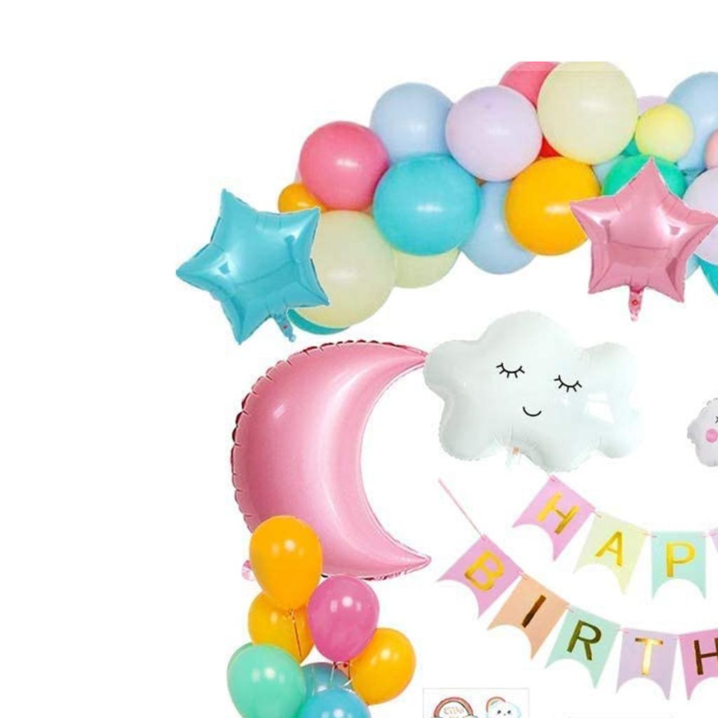 Birthday Party Balloon Set Sky Theme Reusable Thickened Eco Friendly Latex Balloon Set for Living