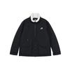 New Balance Velvet Jackets Unisex Black Stand Collar Moderate (Unisex) Velvet Jackets 5QB42183 BK