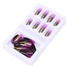 Set di Unghie Finte Appuntite Degradate Unghie Finte Full Cover Colorate con Lima per Unghie F745-14