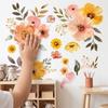Floral Design Bathroom Stickers Self-Adhesive Washbasin Sticker Ceramic Tile Stickers  Home