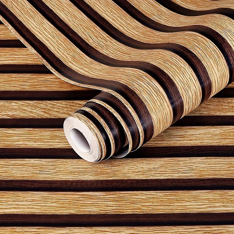 Dormitory Home Decorations Removable Decoration Room Decor Wood Grain Striped Wall Decororation Waterproof Wall Stickers Posters