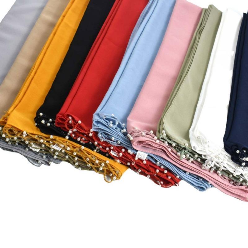 Long Chiffon Wave Edge Beaded Shawl For African Women