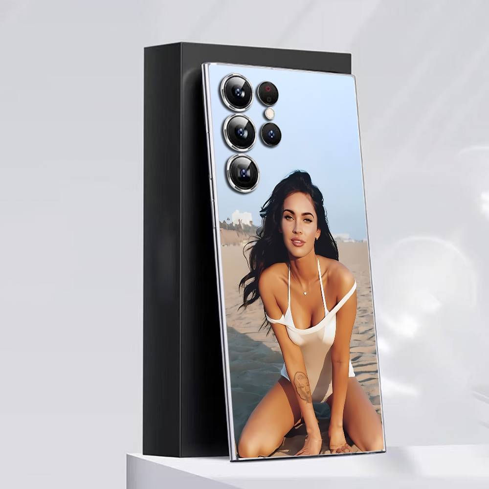 

M-Megan Fox Phone Case For Samsung S22,S24,S30,S10,S21,S25,S23,S10,PIus,Ultra,5G,FE,lite Transparent Cover SamsungS24plus