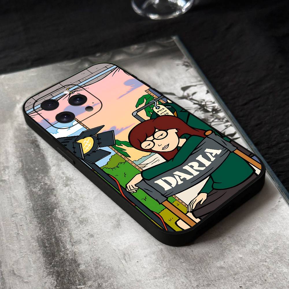 Anime D-Daria Phone Case Black Silicone Soft Shell For IPhone 17 16 15 14 13 12 11 Air Pro Max Plus Hot Sale