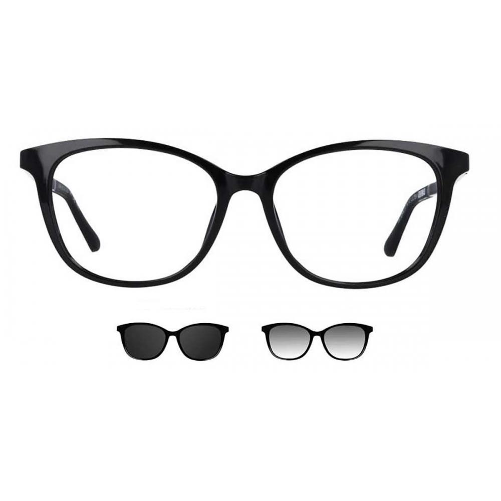 Clip On Cat Eye Black SmartbUy collectiOn Bree With Clip On Two Set U 0299 002 fashiOn Women Eyeglasses