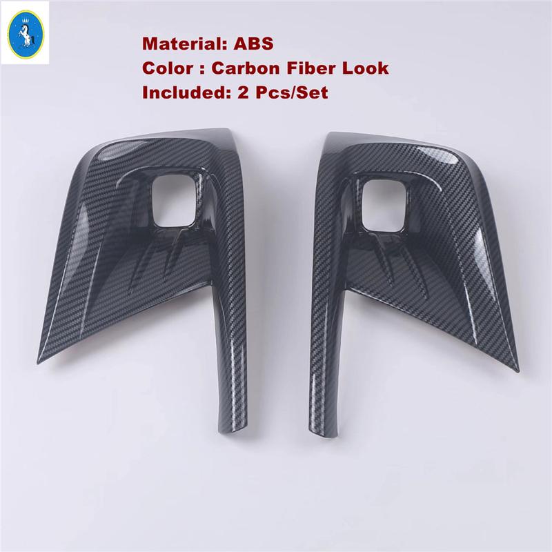 ABS Front Rear Fog Lights Rearview Mirror Rain Eyebrow Cover Trim For Honda Civic 11th   2024 Carbon Fiber Accessories
