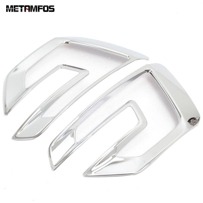 Front Bumper Fog Lamp Light Cover Trim For Ford Explorer 2016 2017 Chrome Foglight Protector Exterior Accessories Car Styling