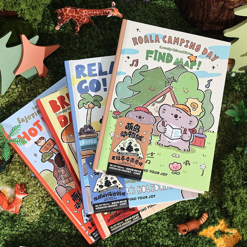 Cute Cartoon Zoo Notebook: Ideal Diary and Gift for Elementary Students