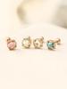 Minimalpiercing 14K Internal Antique Rose Cut Gemstone Labret Piercing