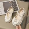 Soft Soled Mary Jane Shoe Pearl Girls Princess Shoes Fashion Casual Kids Flats  Banquet