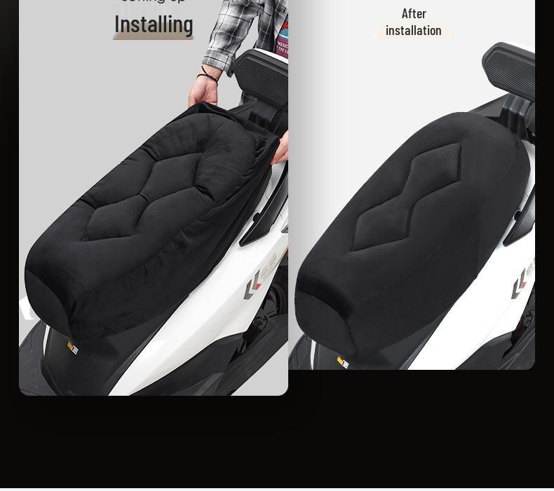 Thickened Velvet Electric Scooter Seat Cover: Comfortable, Durable, Sun-Proof, Shock-Absorbing, and Height-Enhancing for Enhanced Riding Experience