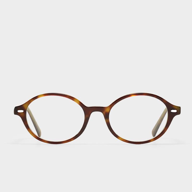 Luxury Style Retro Fashion Glasses Frame High Quality Brand Acetate Small Round Frame Pin Temples Lightweight Design Eyeglasses