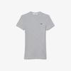 [lacoste] Women's Slim Fit Ribbed Short-Sleeve T-Shirt TF5538-56GCCA