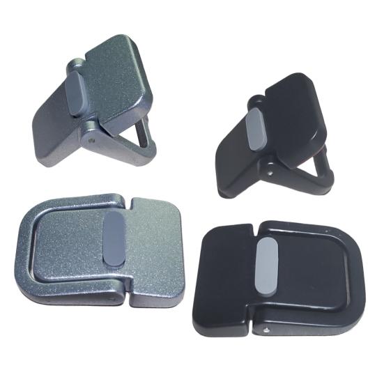 1 Pair Laptop Desktop Holder with Non-slip Pad Zinc Alloy Raising Bracket Portable Heat Dissipation Slim Folding Stand for Laptop