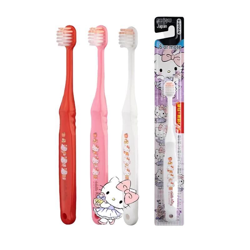 

EBISU Hello Kitty Soft Bristle Toothbrush for Kids 6+ (2-Pack)
