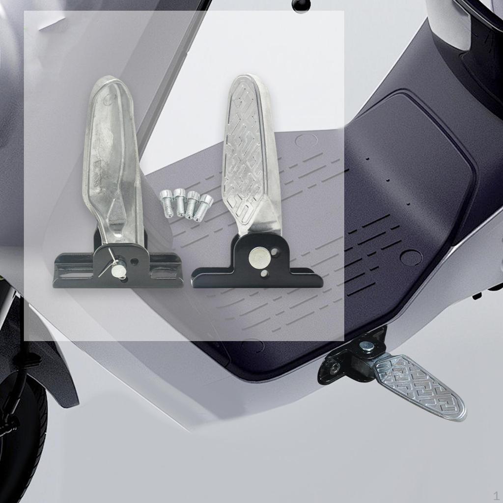 2 Pack Folding Bike Rear Pedal Foot Pegs Easy Installation Replacement