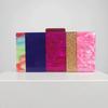 Colorful Striped Rose Red Acrylic Box Clutches Handbag Women Designer Shoulder Messenger Bag Lady Purse Personality Evening Bags